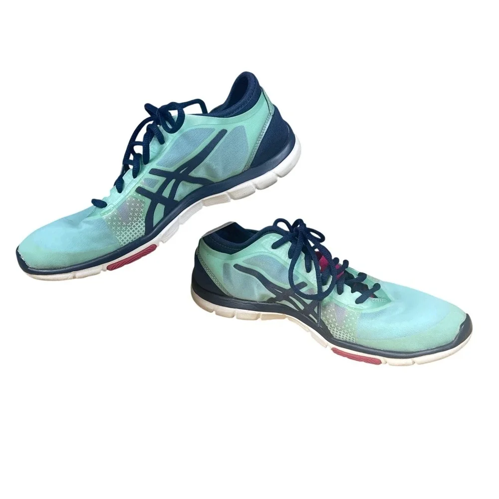 Asics Gel Training Shoes Women's US 6 Aqua Blue‎ Running Sneakers